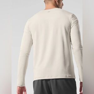 ALO Conquer Reform Crewneck Long Sleeve color bone  workout gym men’s large